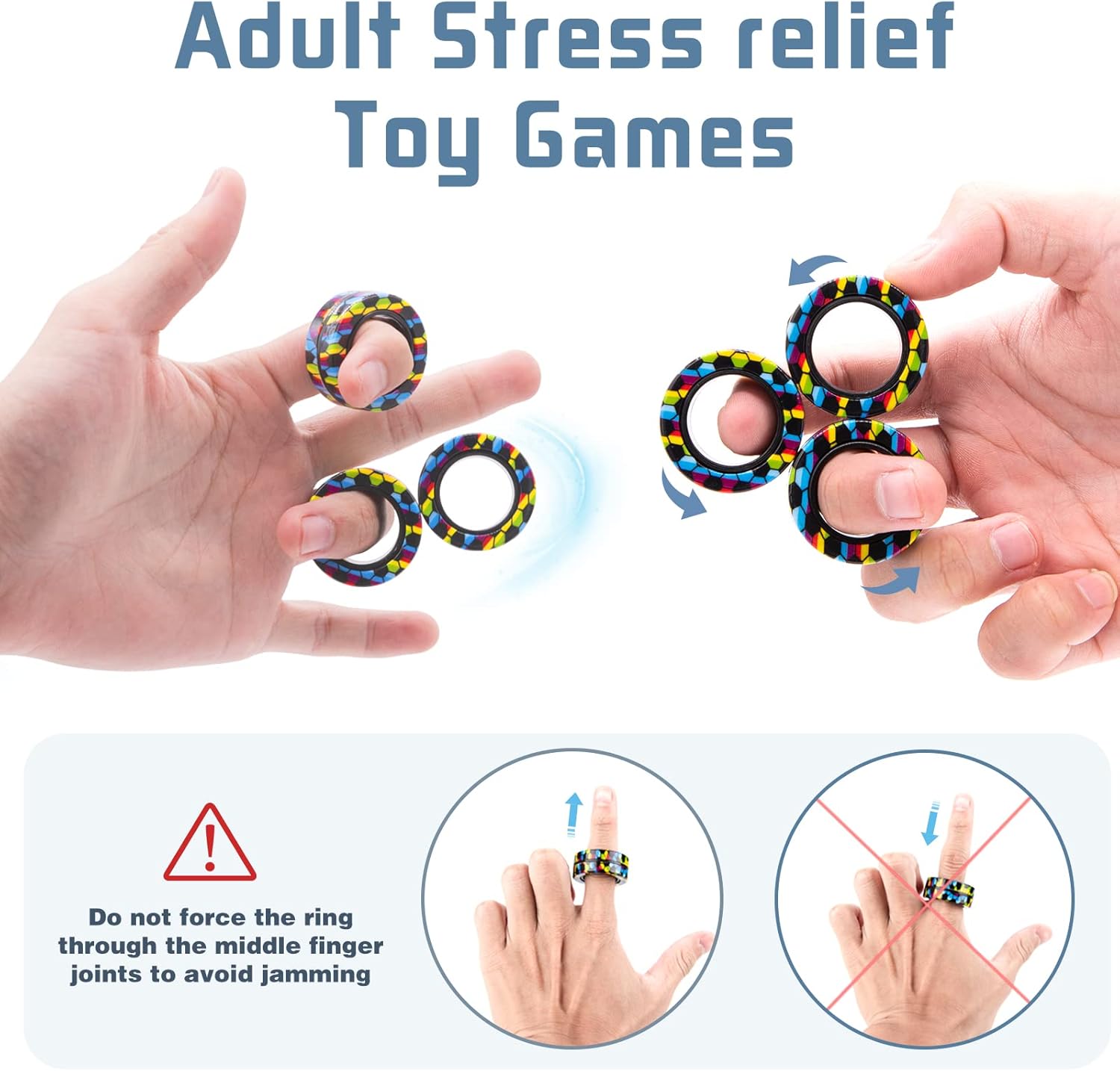 Magnetic Rings Fidget Toy Set  - огляд і ціна Fidget Spinner Bearing