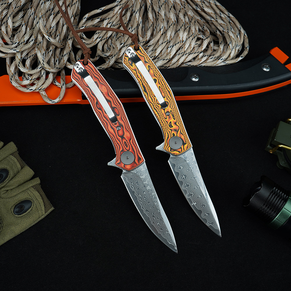 KS 4020 Damascus Knife Portabl - огляд і ціна Edc Carry For Men