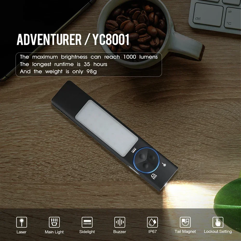 YC8001 1000LM Mini EDC Flashli - огляд і ціна Keychain Flashlight