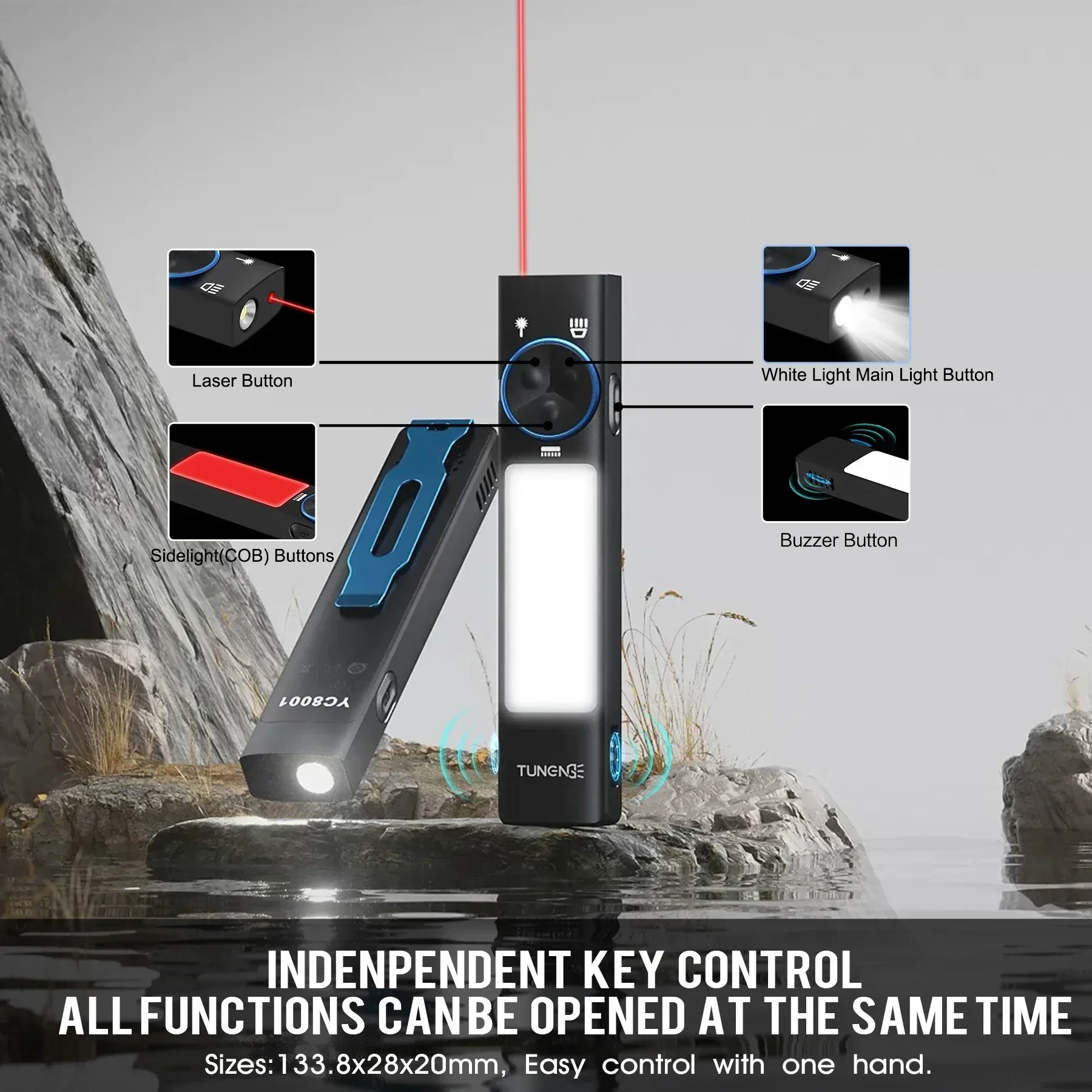 YC8001 1000LM Mini EDC Flashli - огляд і ціна Keychain Flashlight