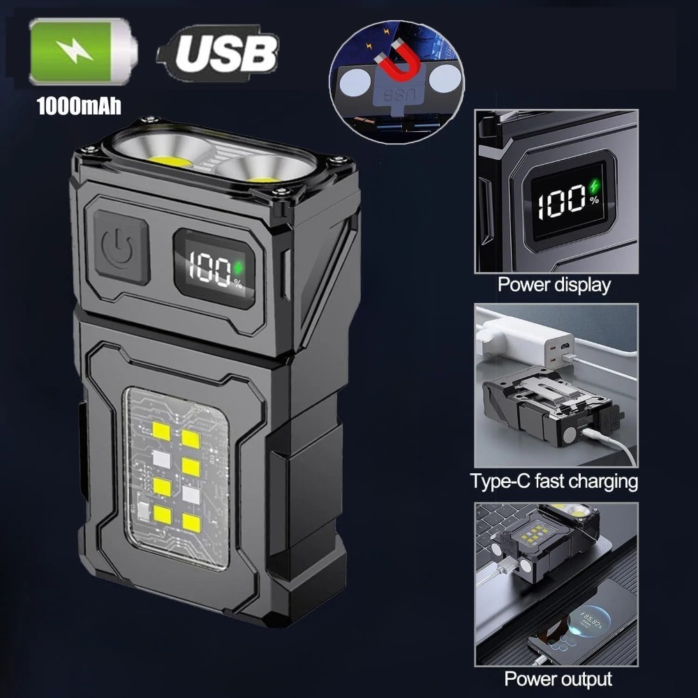 180° Rotatable LED Flashlight  - огляд і ціна Keychain Flashlight