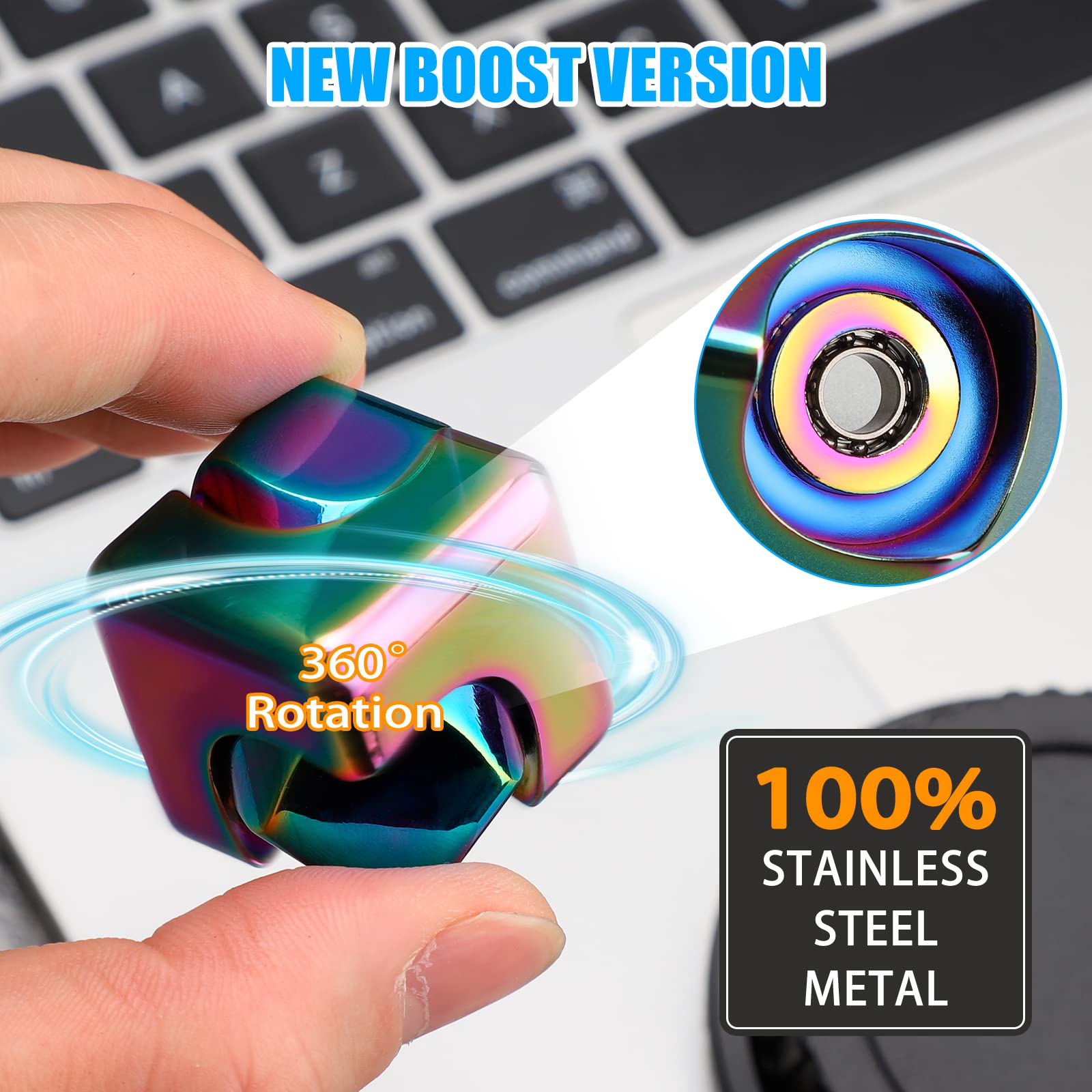 Metal Cube Rotating Fingertip  - огляд і ціна Fidget Spinner Bearing