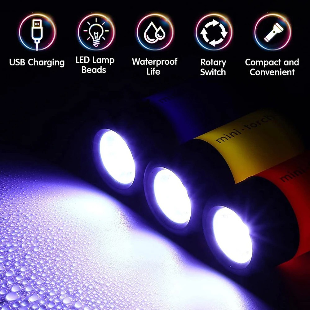USB Rechargeable Camping Mini  - огляд і ціна Keychain Flashlight