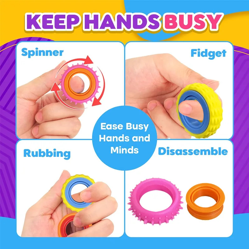 6PCS Sensory Toys Fidget Rings - огляд і ціна Fidget Spinner Bearing
