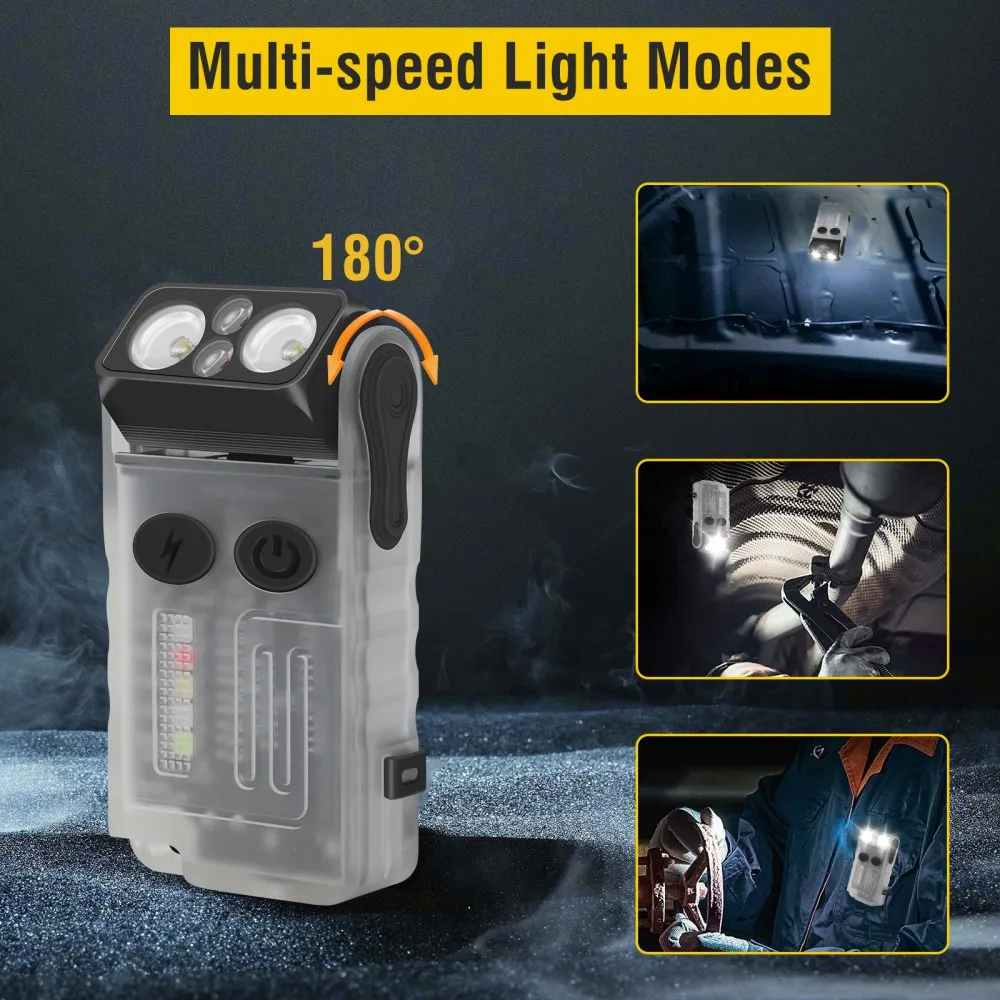BORUiT V20 Buzzer EDC LED Keyc - огляд і ціна Keychain Flashlight