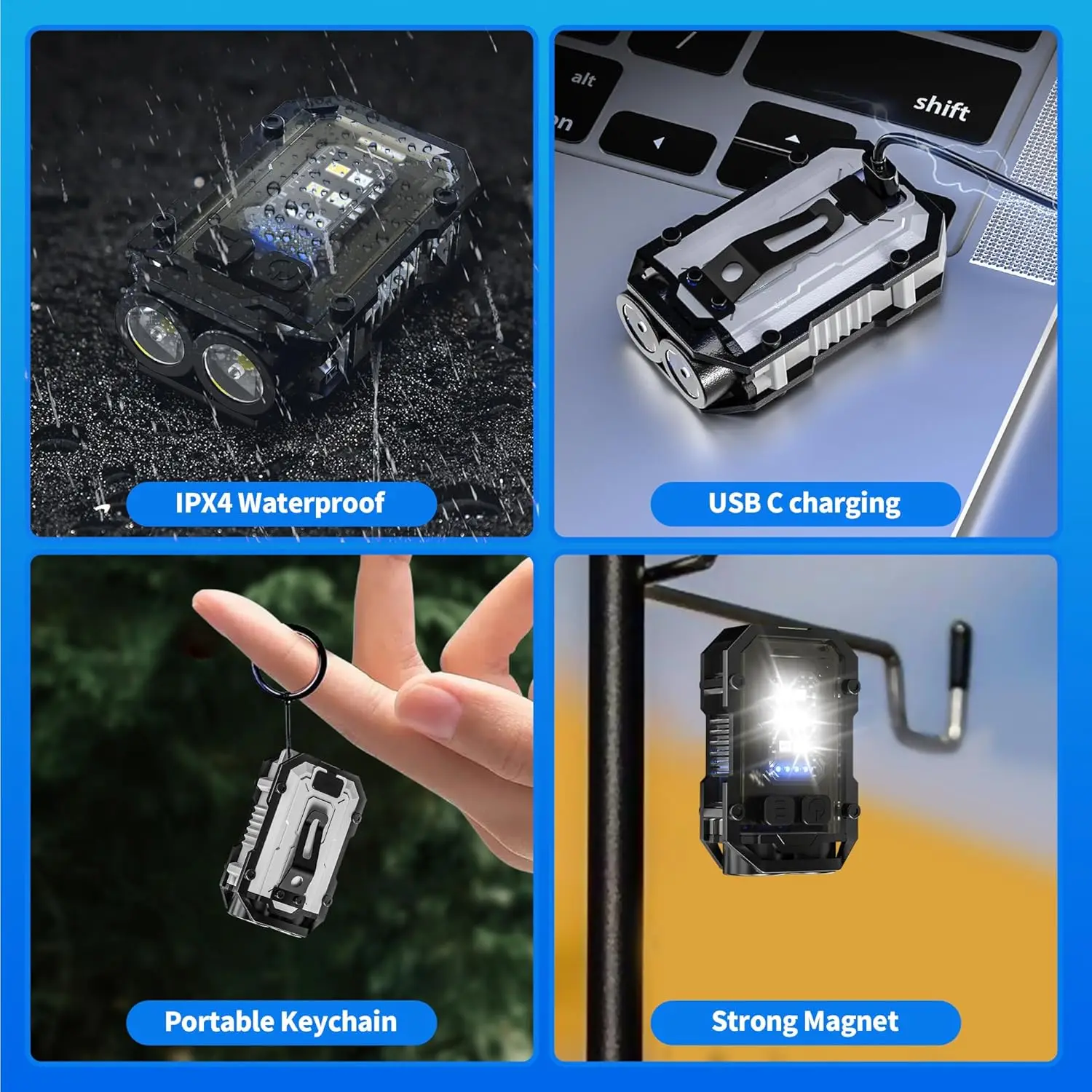 Mini COB Keychain Flashlight,C - огляд і ціна Keychain Flashlight